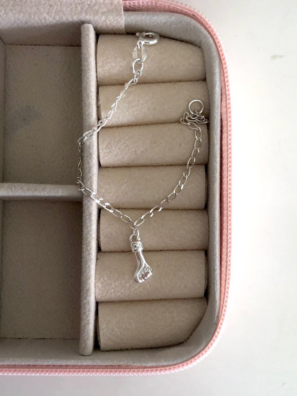 Pulseira infantil figa prata