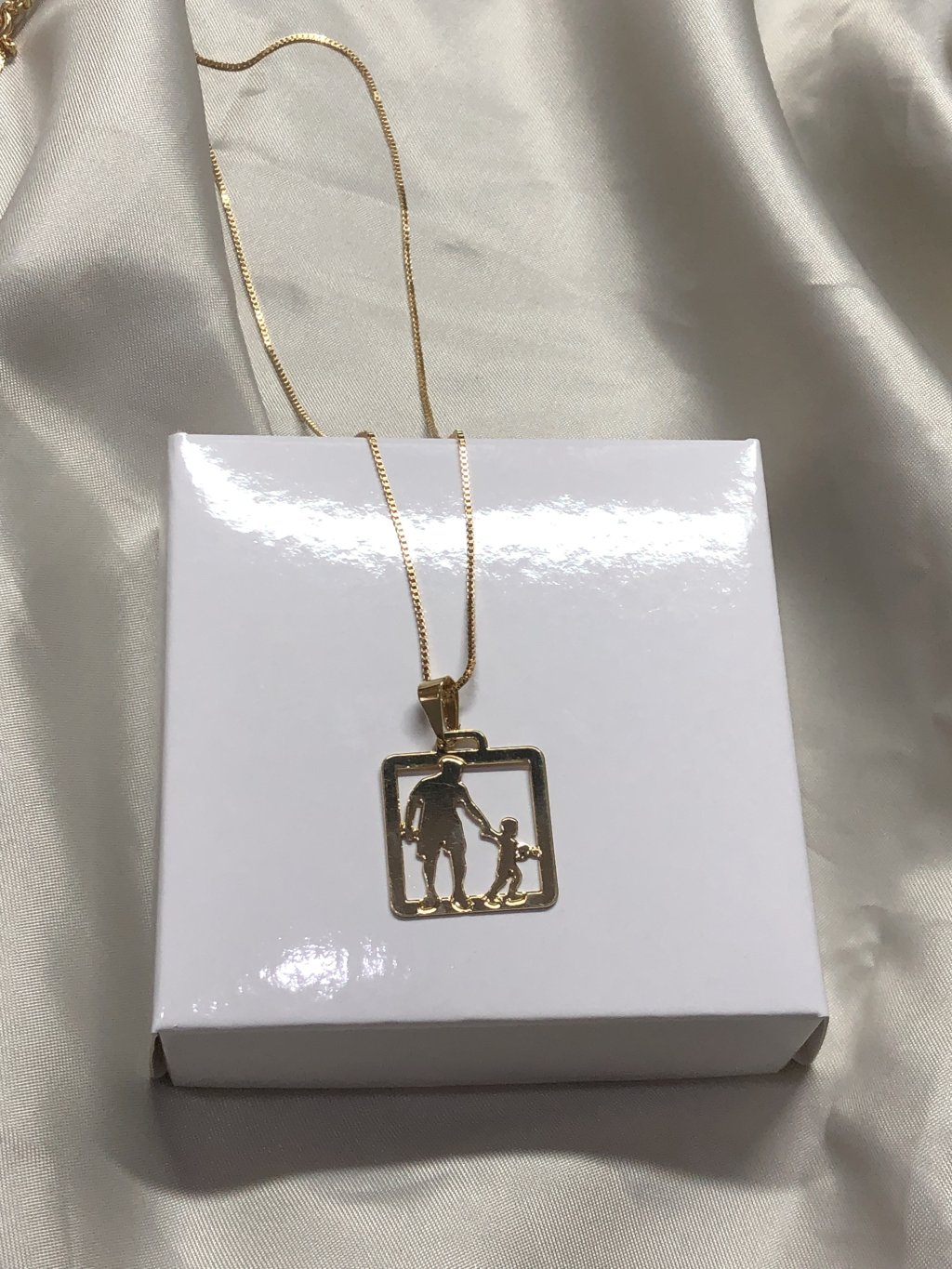 Corrente Ouro pai e 1 filho 