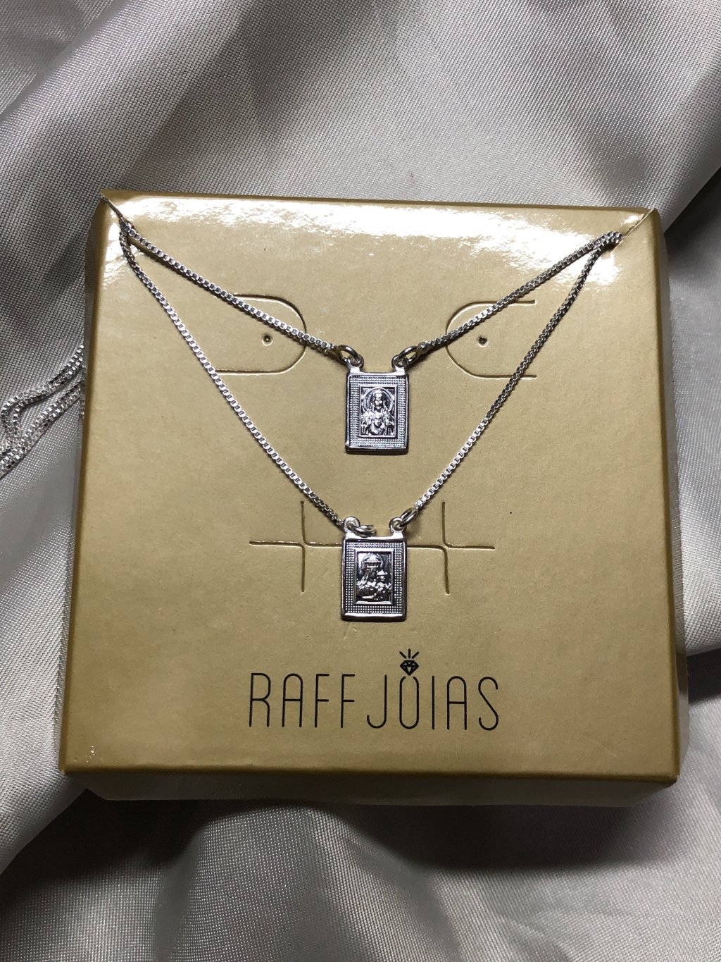 Corrente Prata Escapulário Médio 