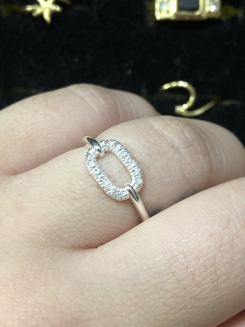 Anel Prata Círculo Cravejado 