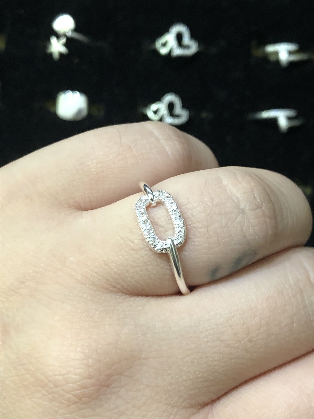 Anel Prata Círculo todo cravejado 