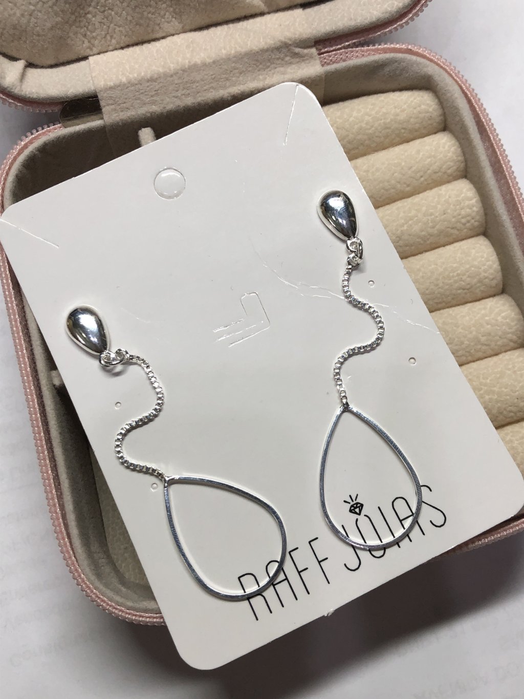 Brinco Prata Gota Pendurada 