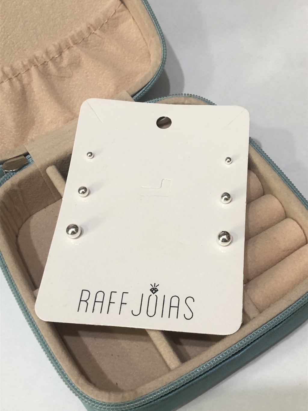 Cartela prata trio bola 