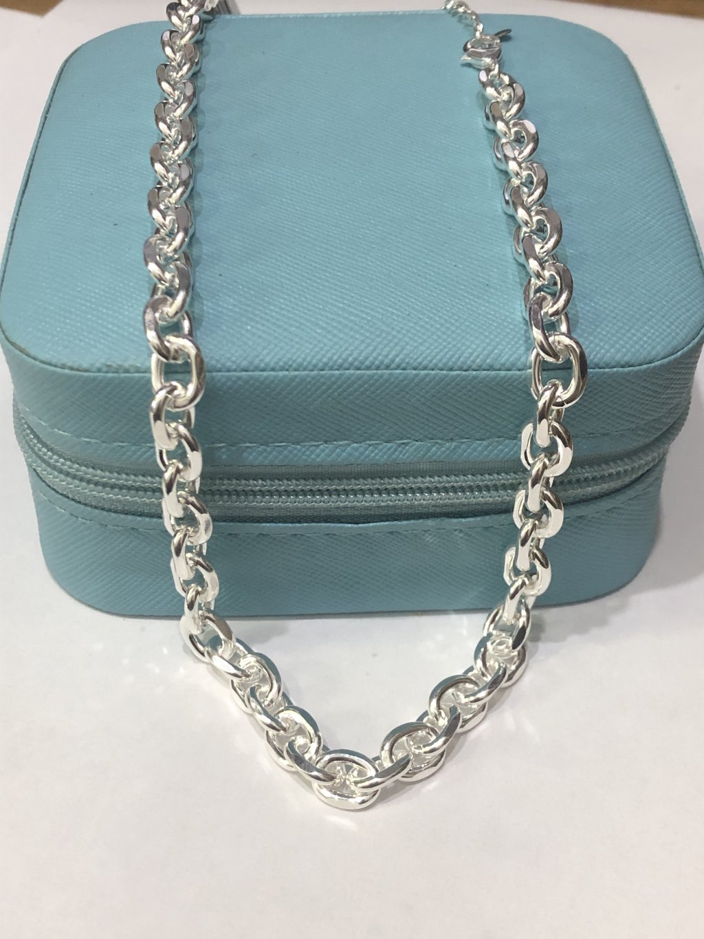 Corrente prata elos grossos 