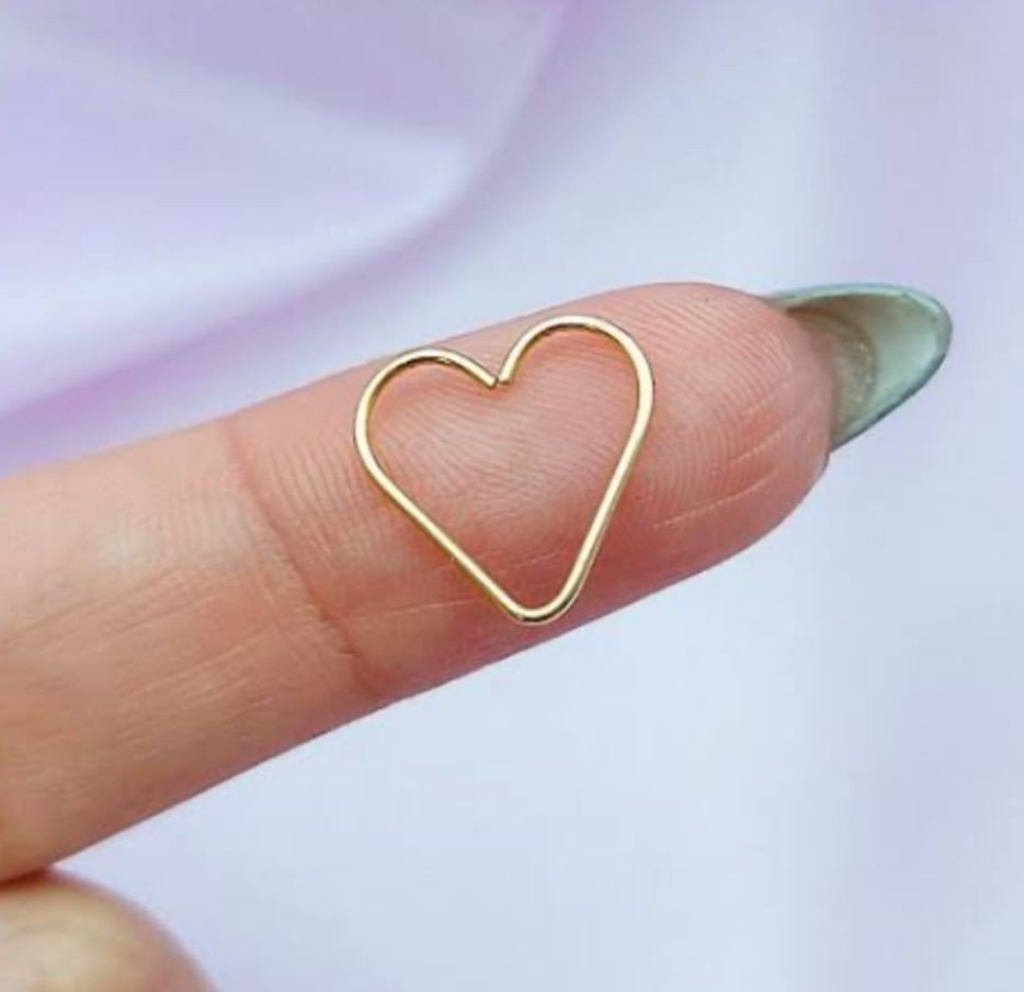 Piercing Coração Ouro 18k 