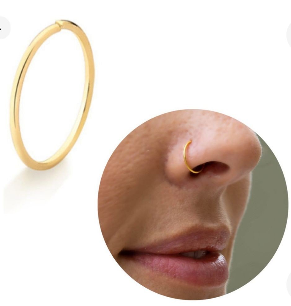 Piercing Argolinha Nariz Ouro 18k