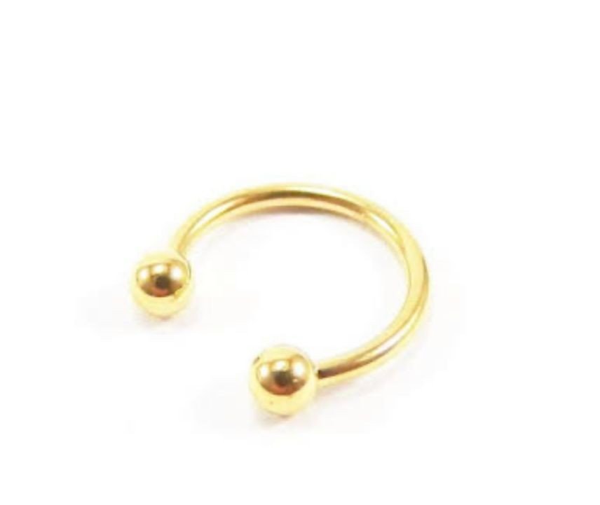Piercing Circular Barbell ouro 18k