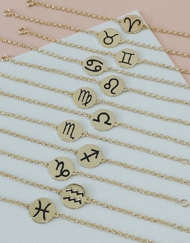 Pulseira Ouro ou Prata signos 