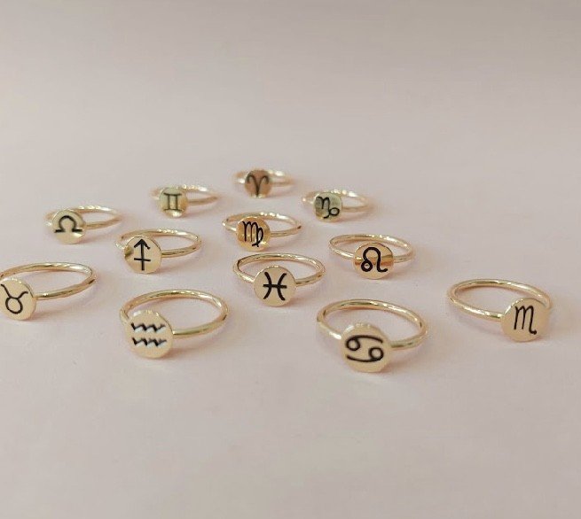 Anel Ouro ou Prata Signo 