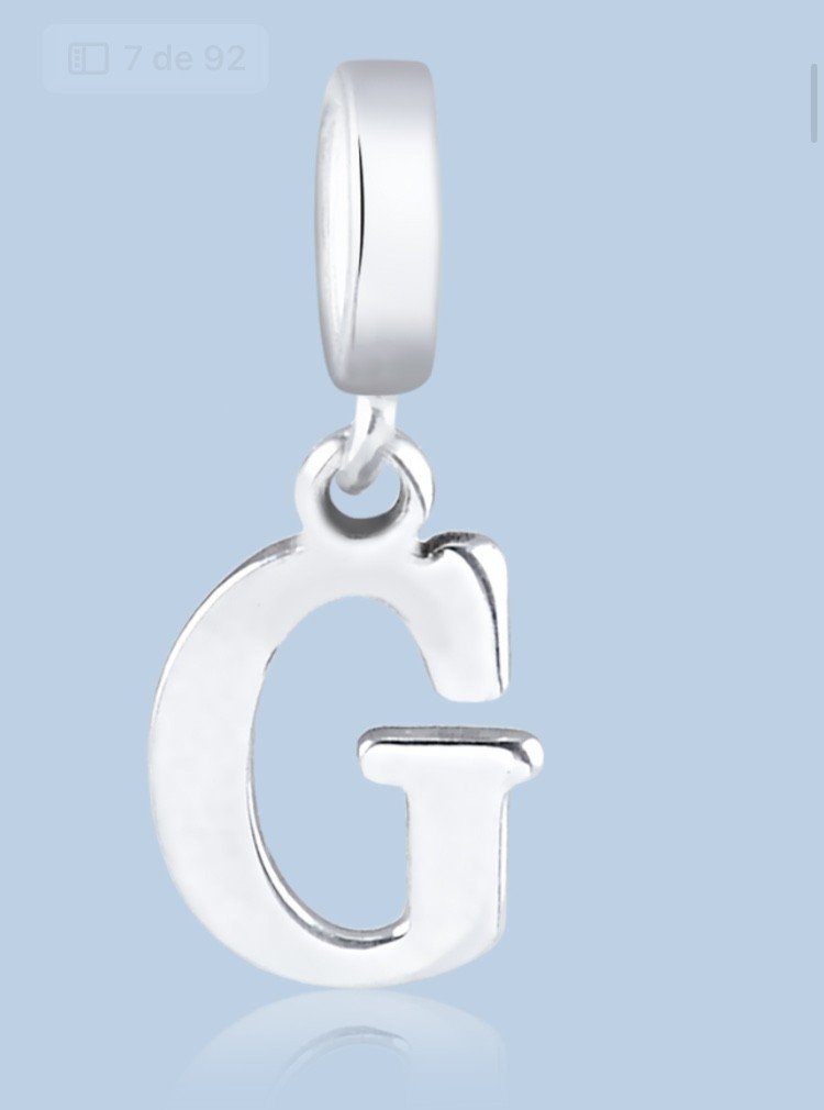 Berloque Prata 925 Letra 