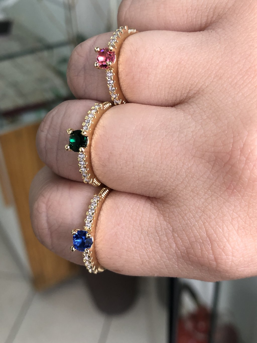 Anéis ouro formatura na pronta entrega 