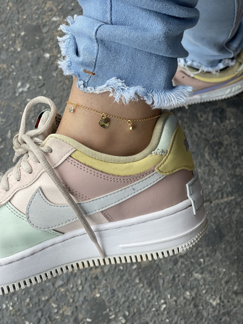 Tornozeleira ouro coração 