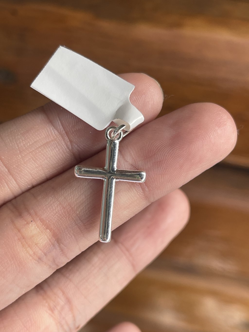 Pingente cruz lisa prata