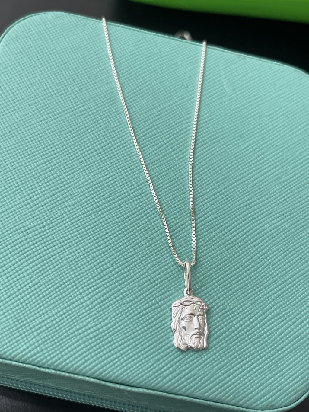 Corrente prata 925 pingente Jesus Cristo 