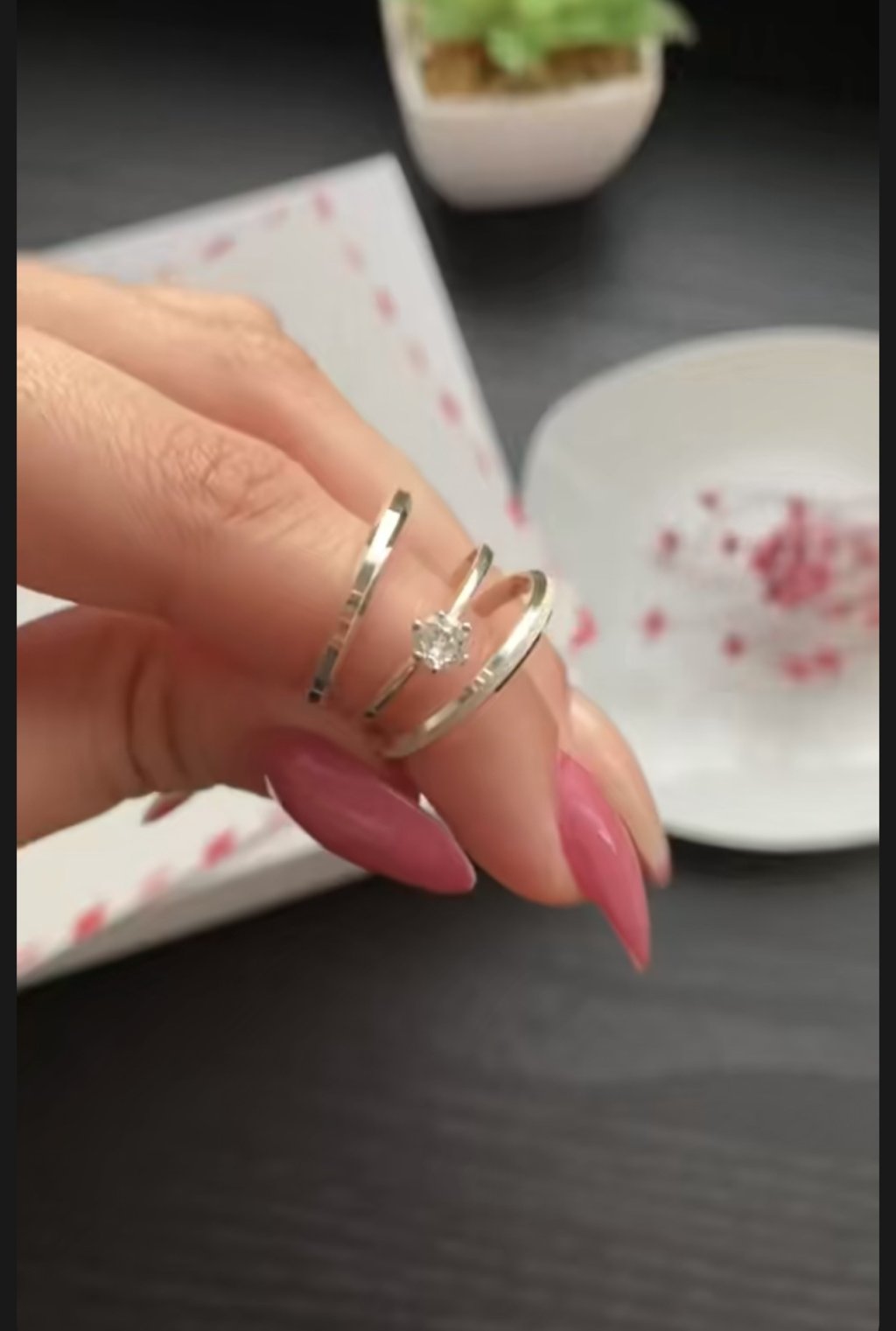 Par de alianças Prata 925 + Solitário 