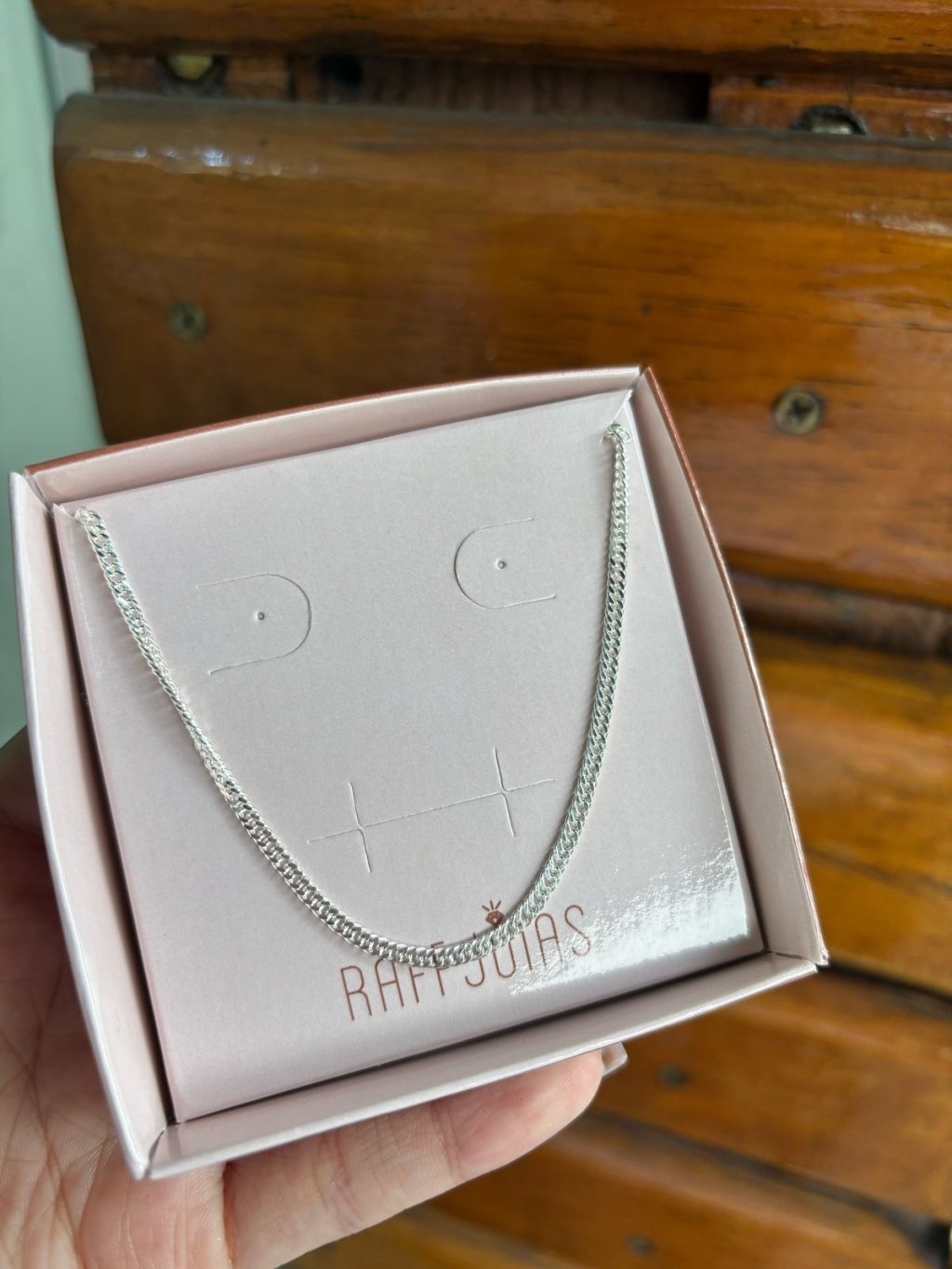 Corrente masculina grume. Prata 925