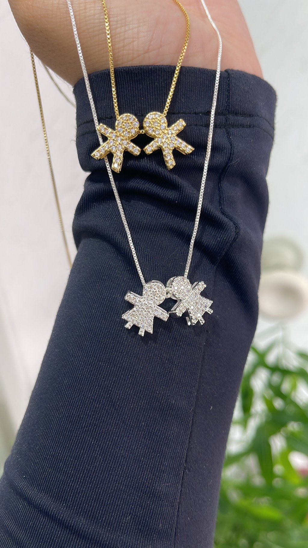 Correntes 2 menino(a) ouro/prata 