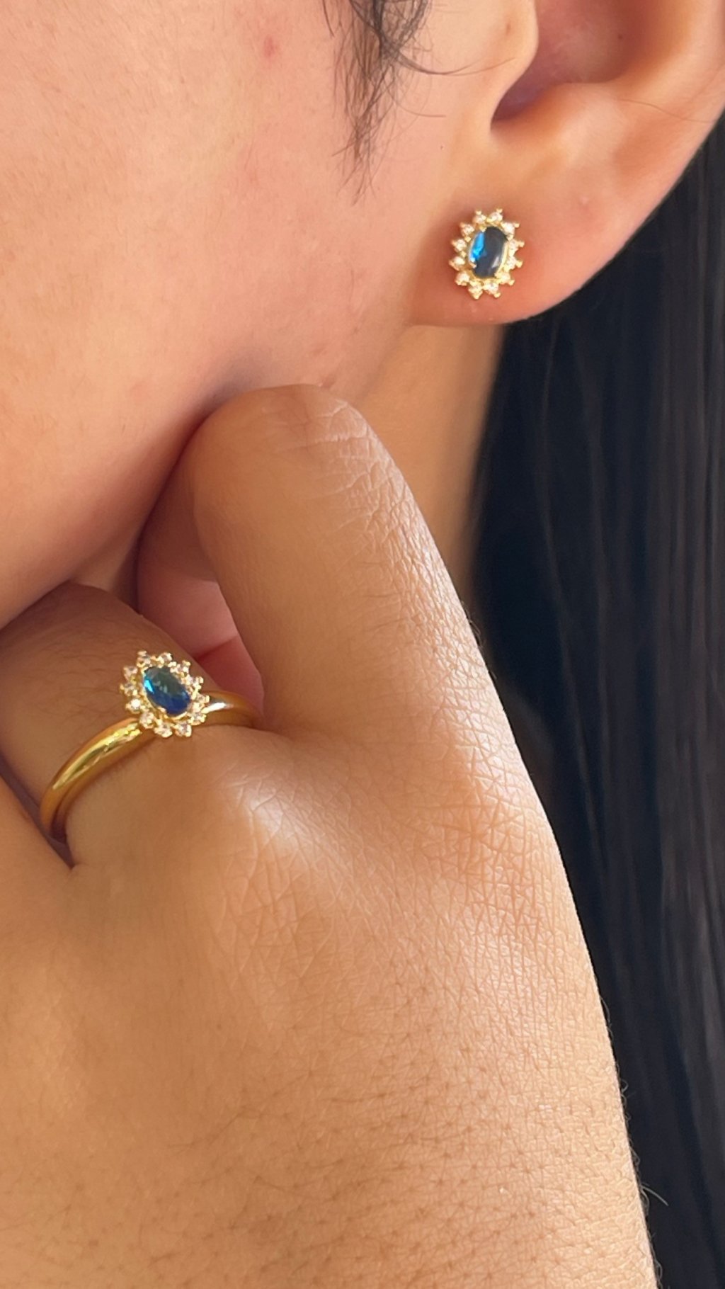 CONJUNTO FORMATURA OURO COR AZUL 