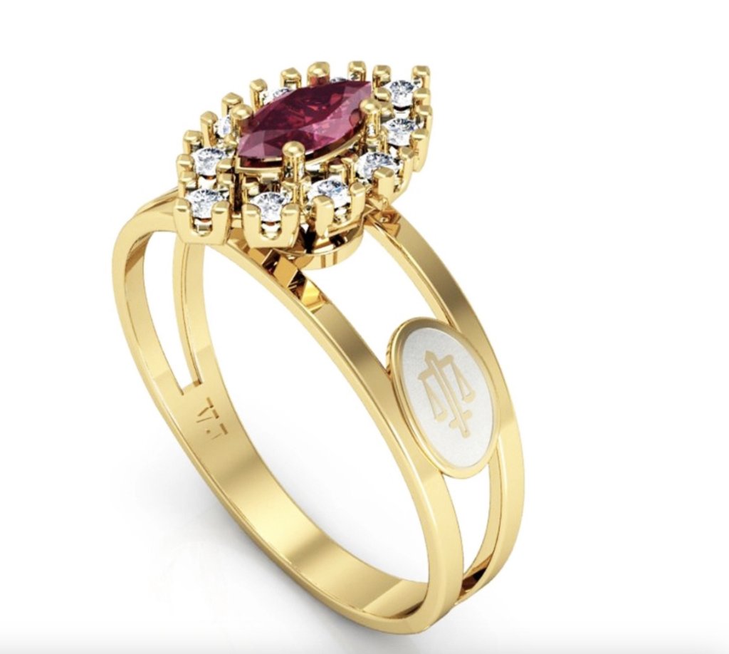 Anel Ouro 18k formatura 