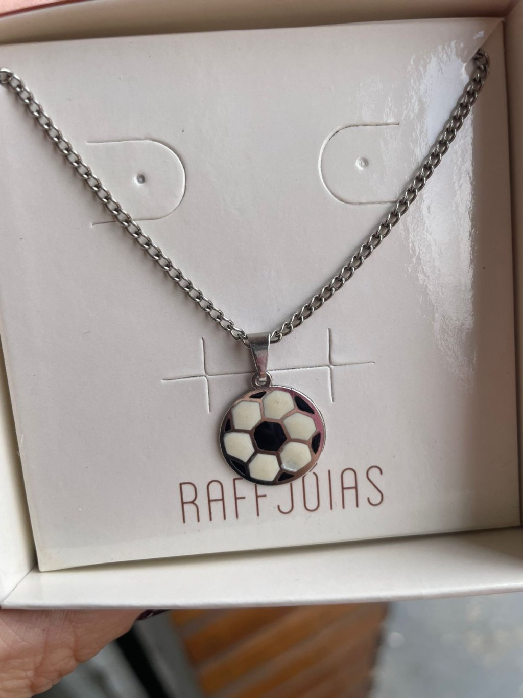 Corrente prata infantil bola