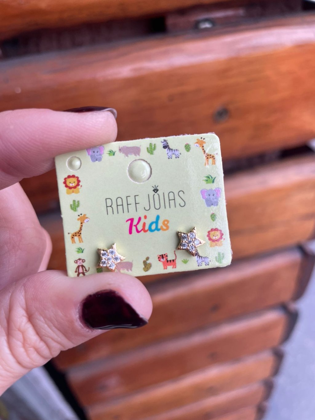 Brinco Ouro estrela infantil 