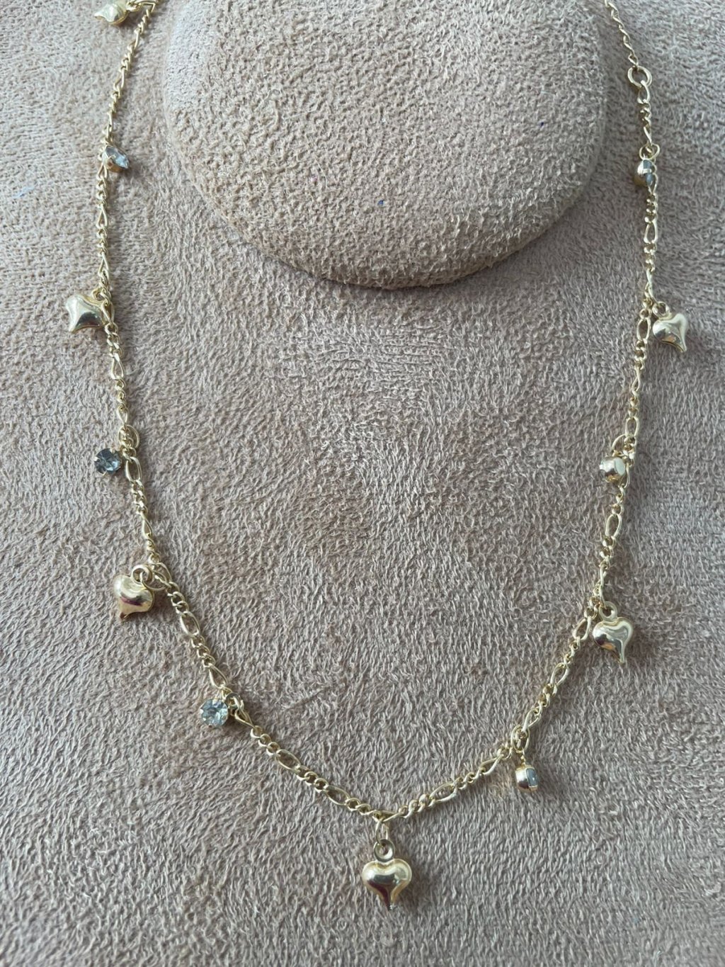 corrente ouro corações menina