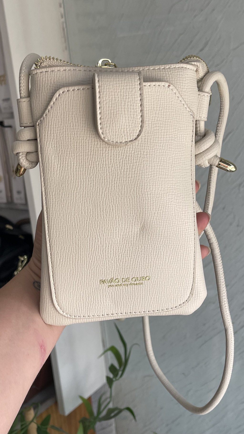 Bolsa couro off white 
