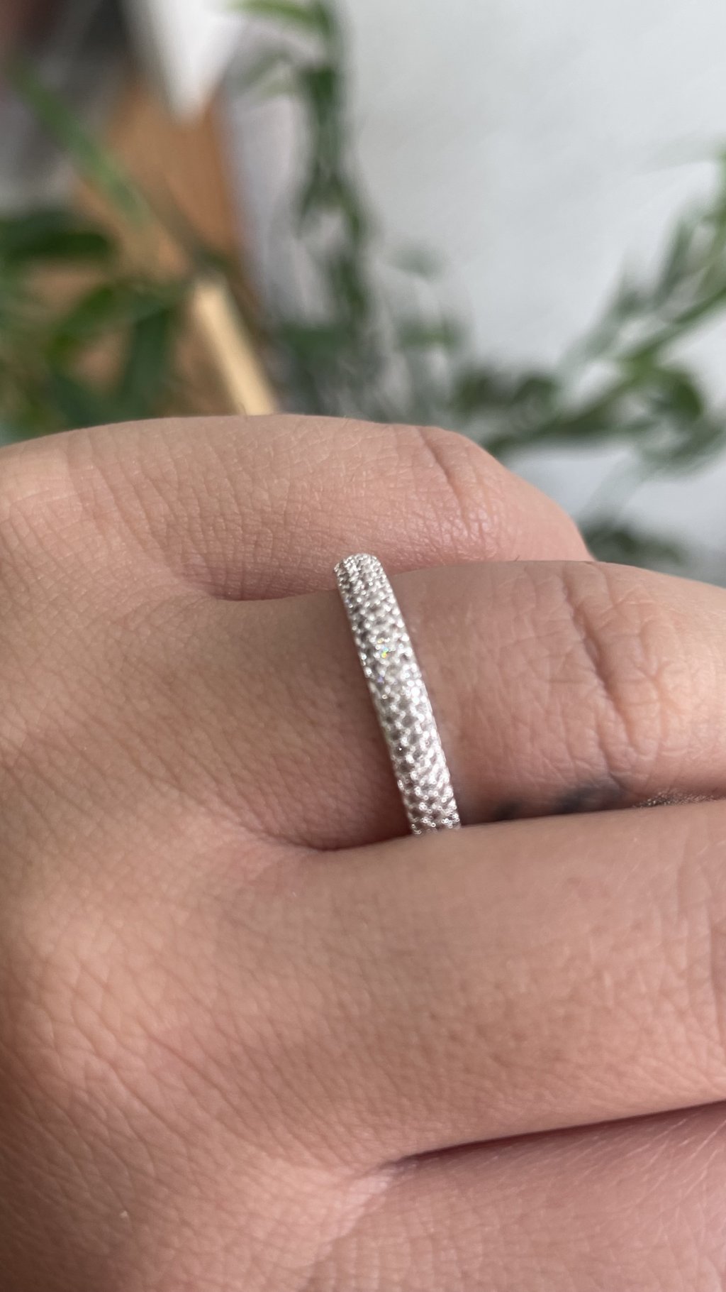 Aparador Largo microzirconias banhado a prata 