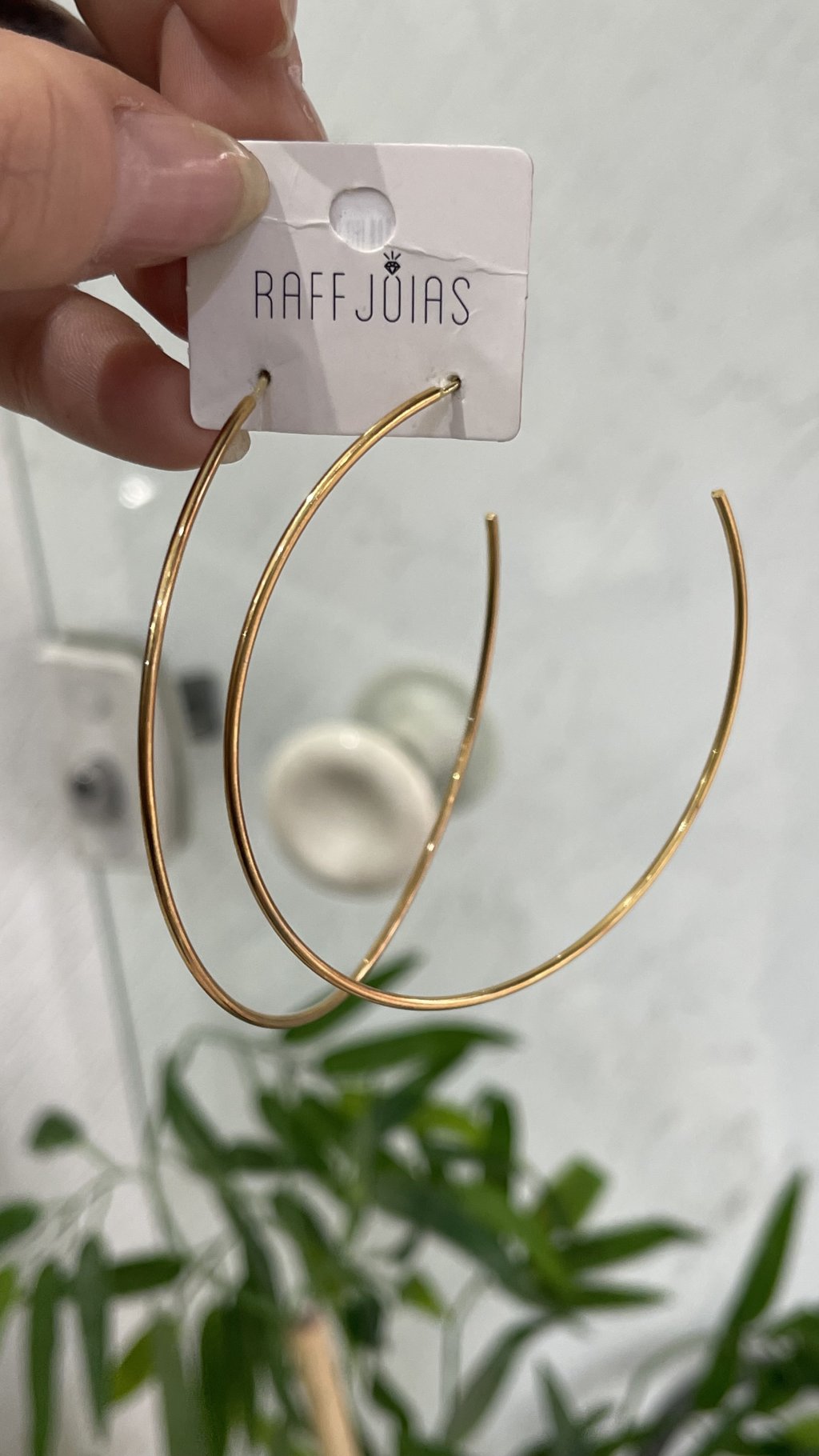 Brinco grande argola ouro 