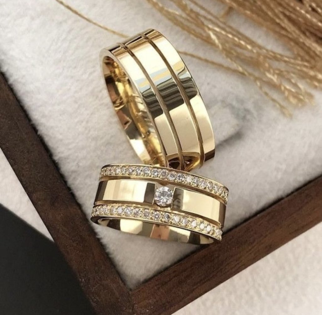 Par de aliança moeda 