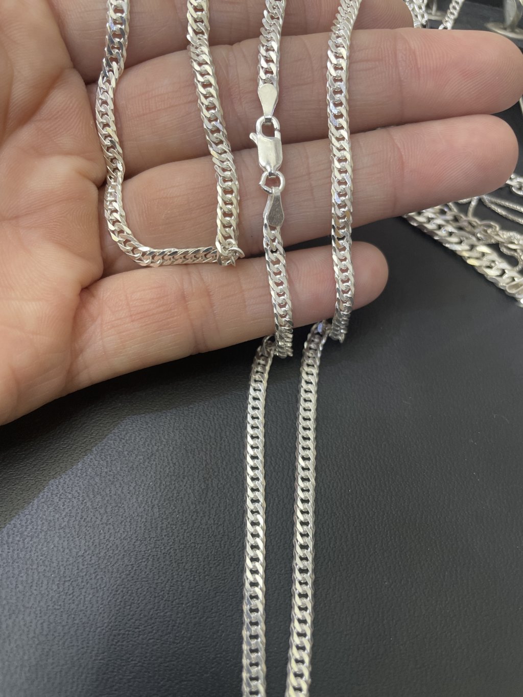 Corrente prata 925 4 mm elo duplo 