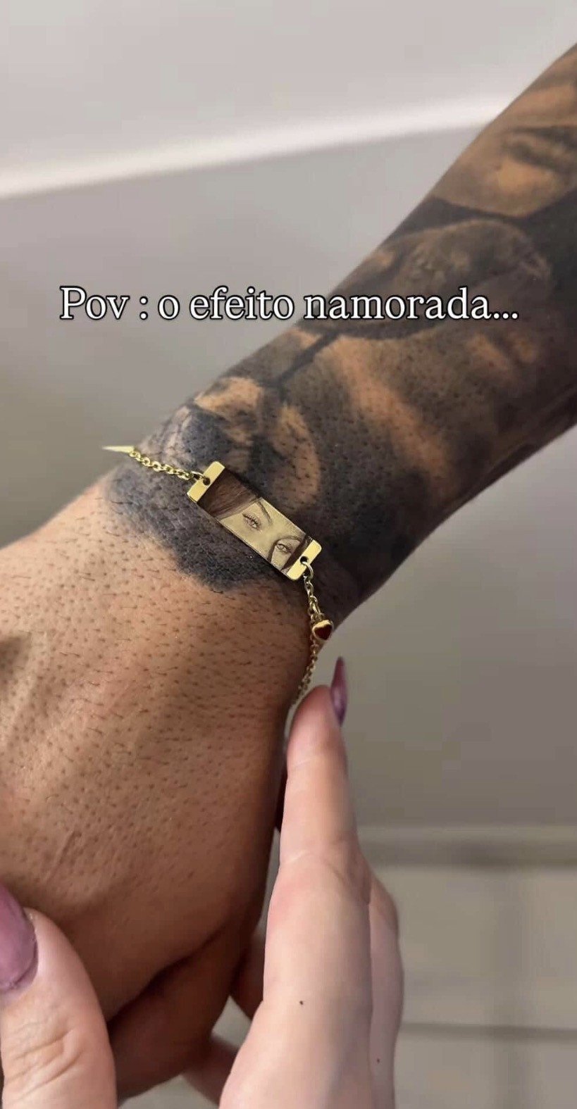 Pulseira placa com foto