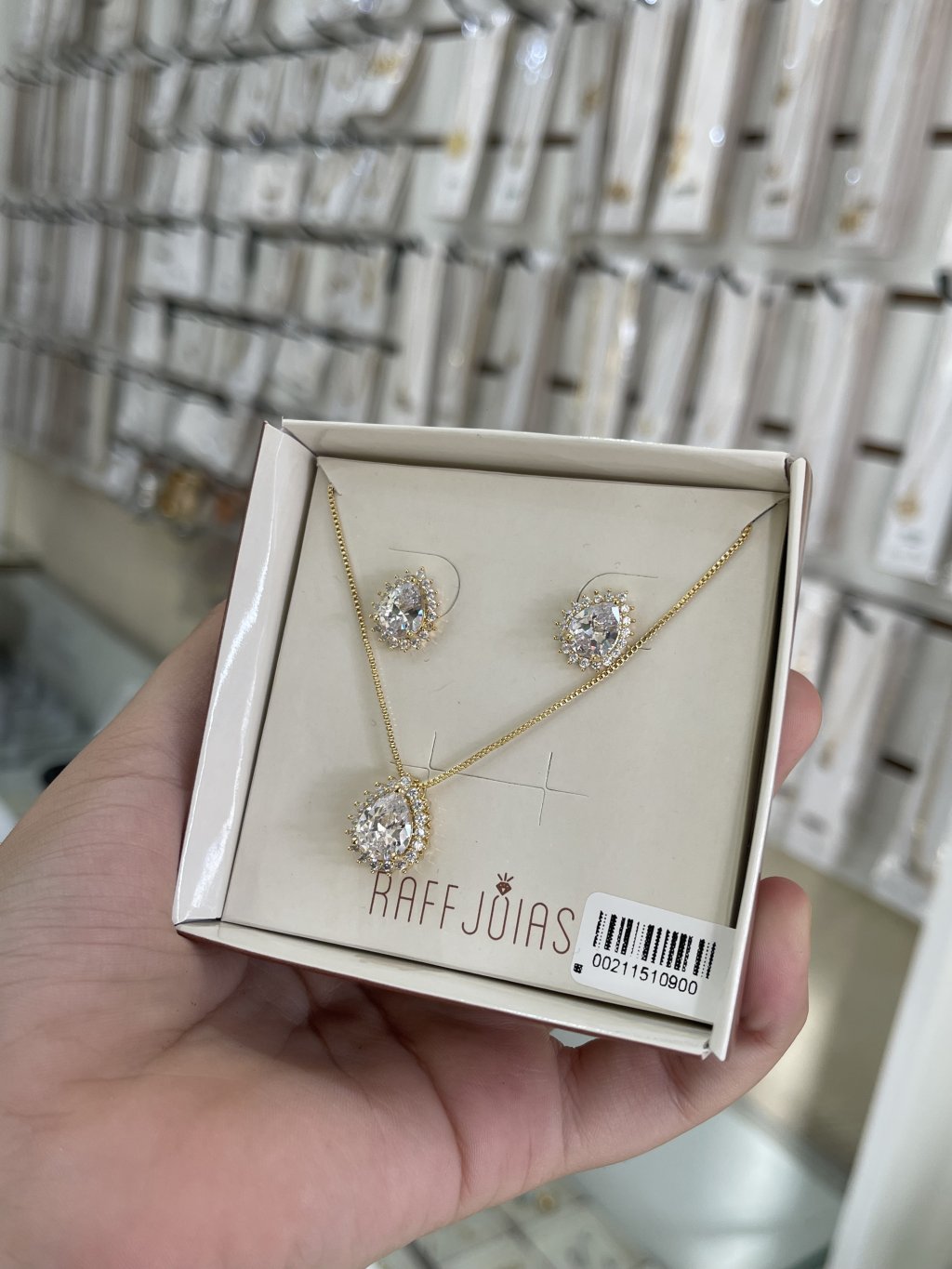 Conjunto gota zircônia coloridas 