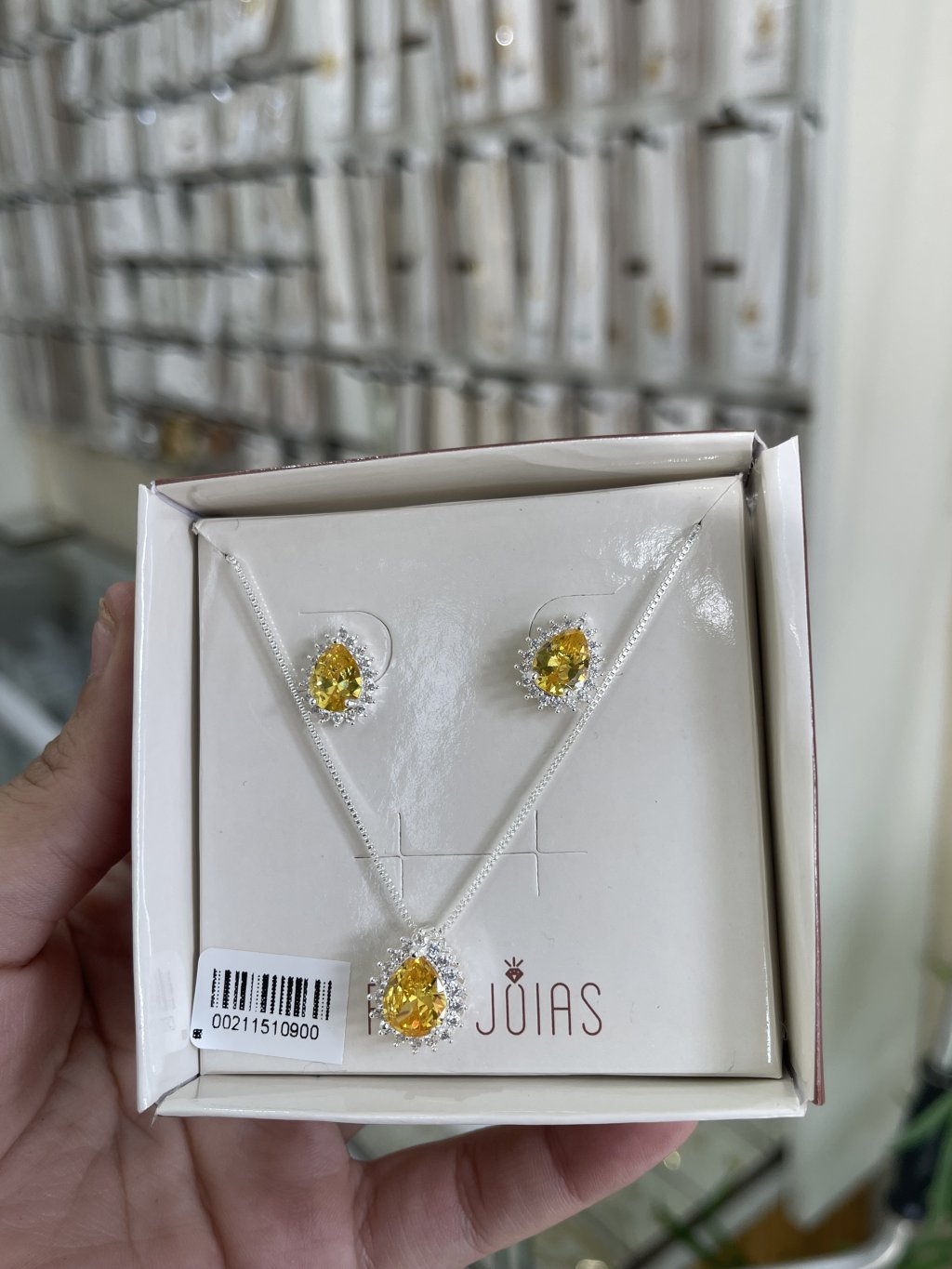 Conjunto gota zircônia coloridas 