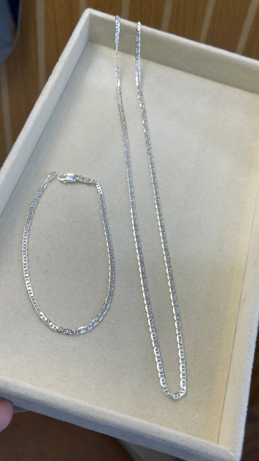 Corrente e pulseira lacre prata 925
