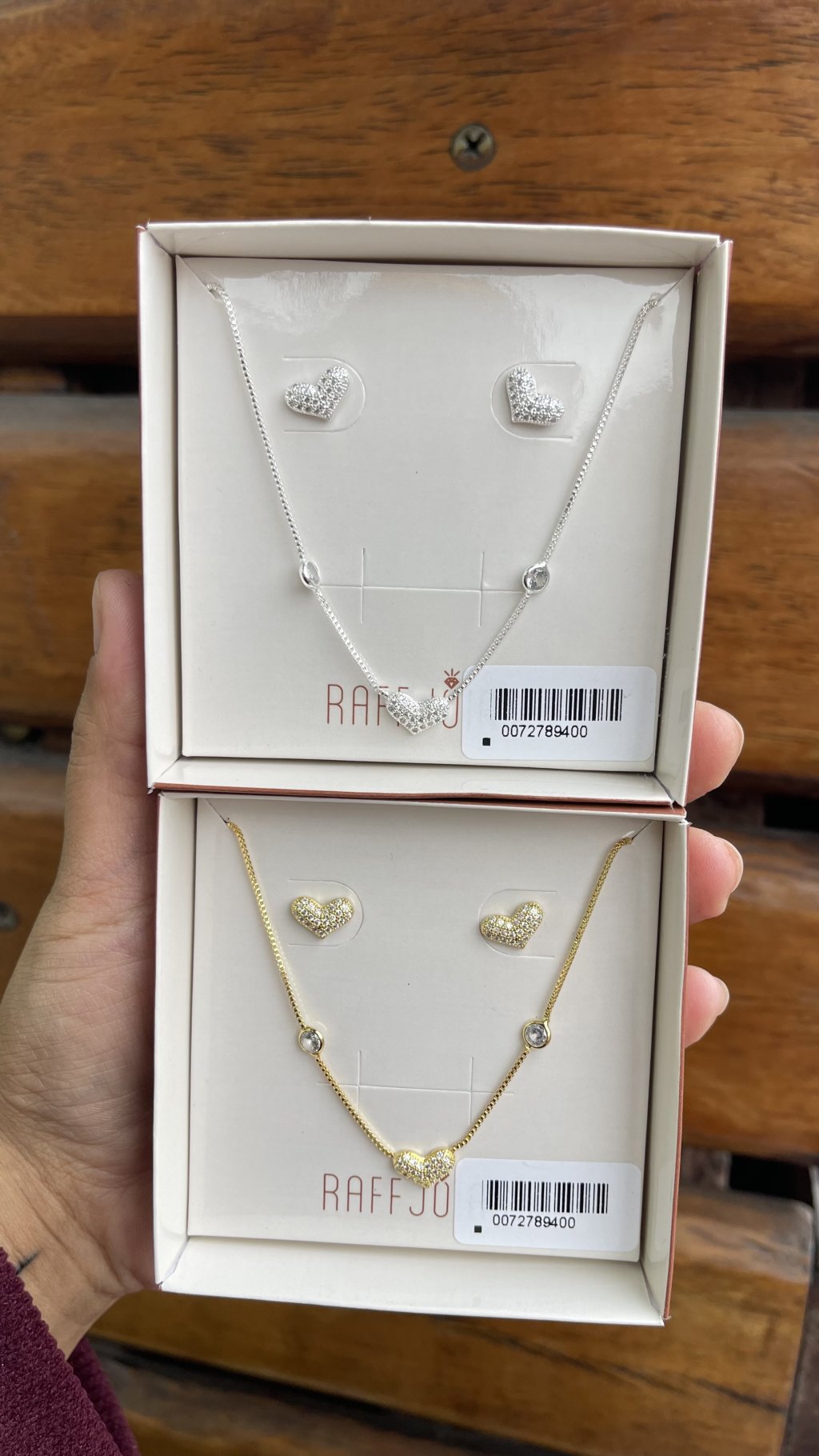 Conjunto Coração Cravejado