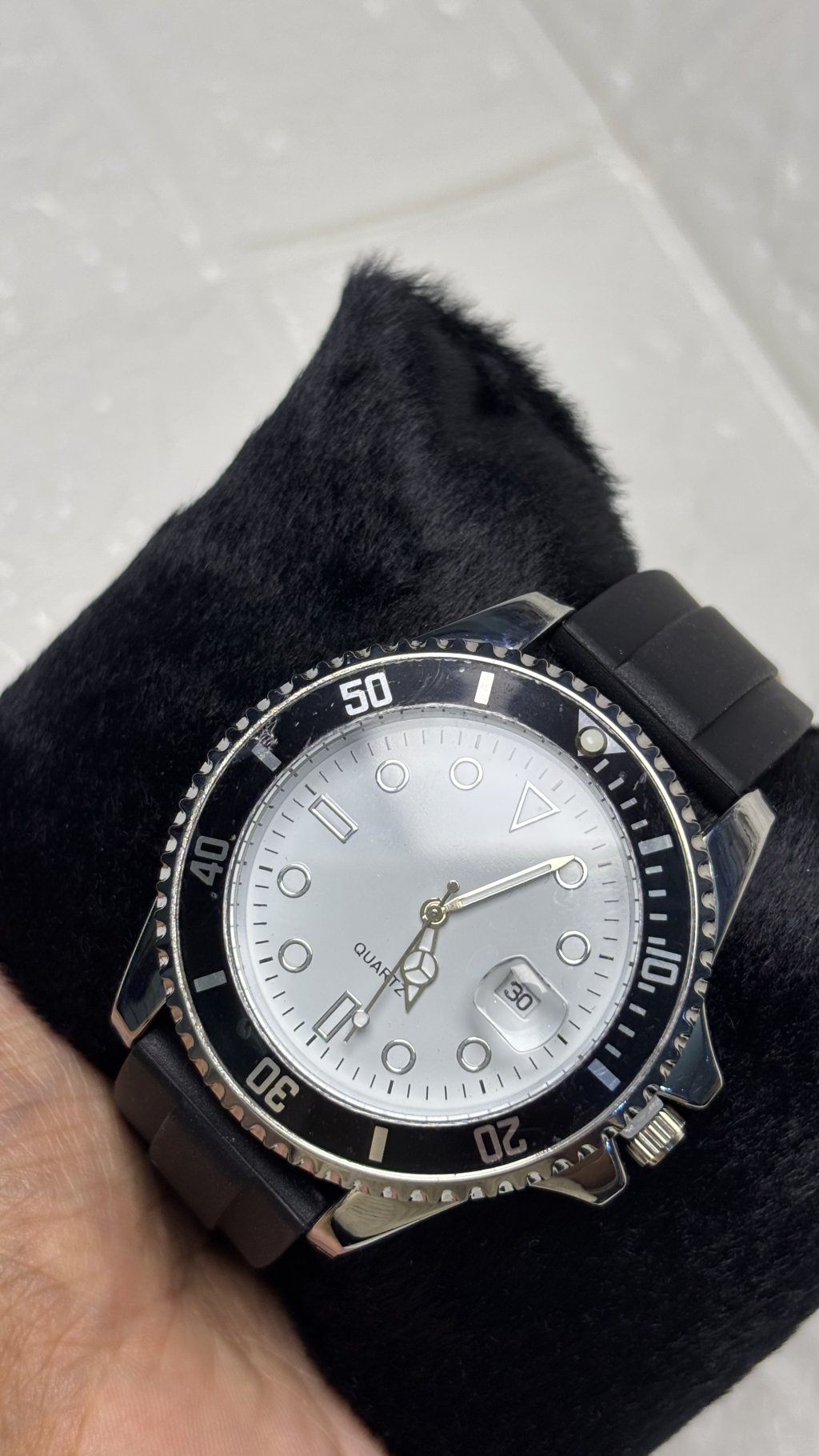 Relógio Preto Pulseira Silicone 