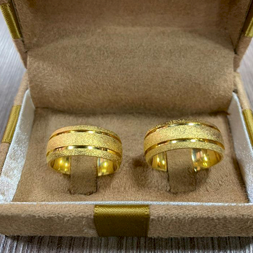 Aliança de Ouro 18K 7 gramas