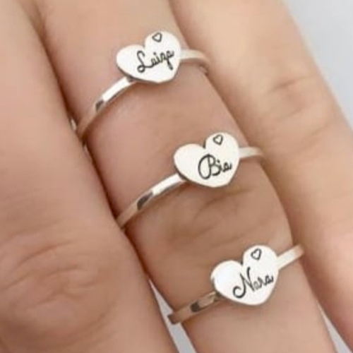 Anel com nome ou inicial