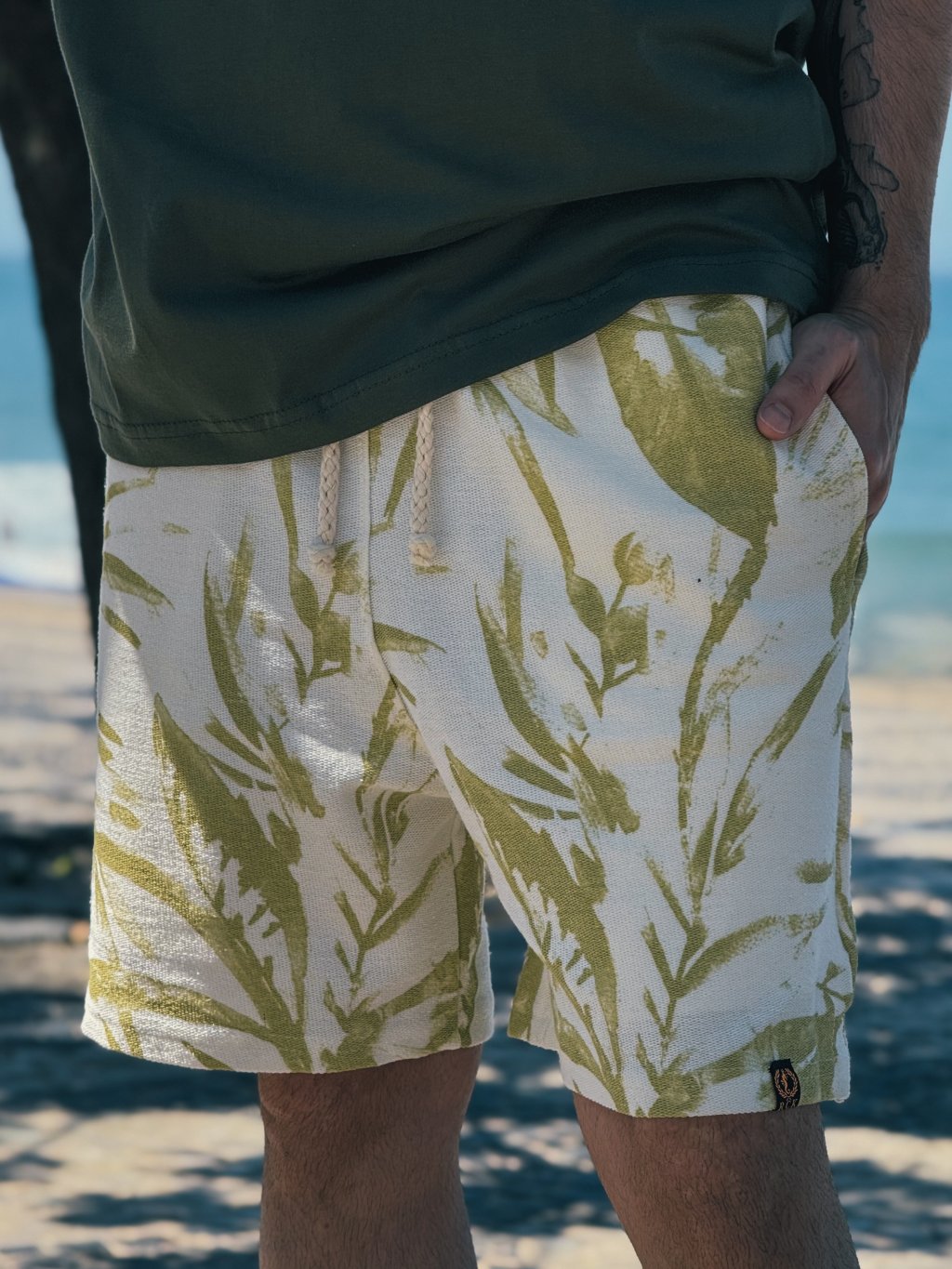 Bermuda Moletinho Silk Floral 