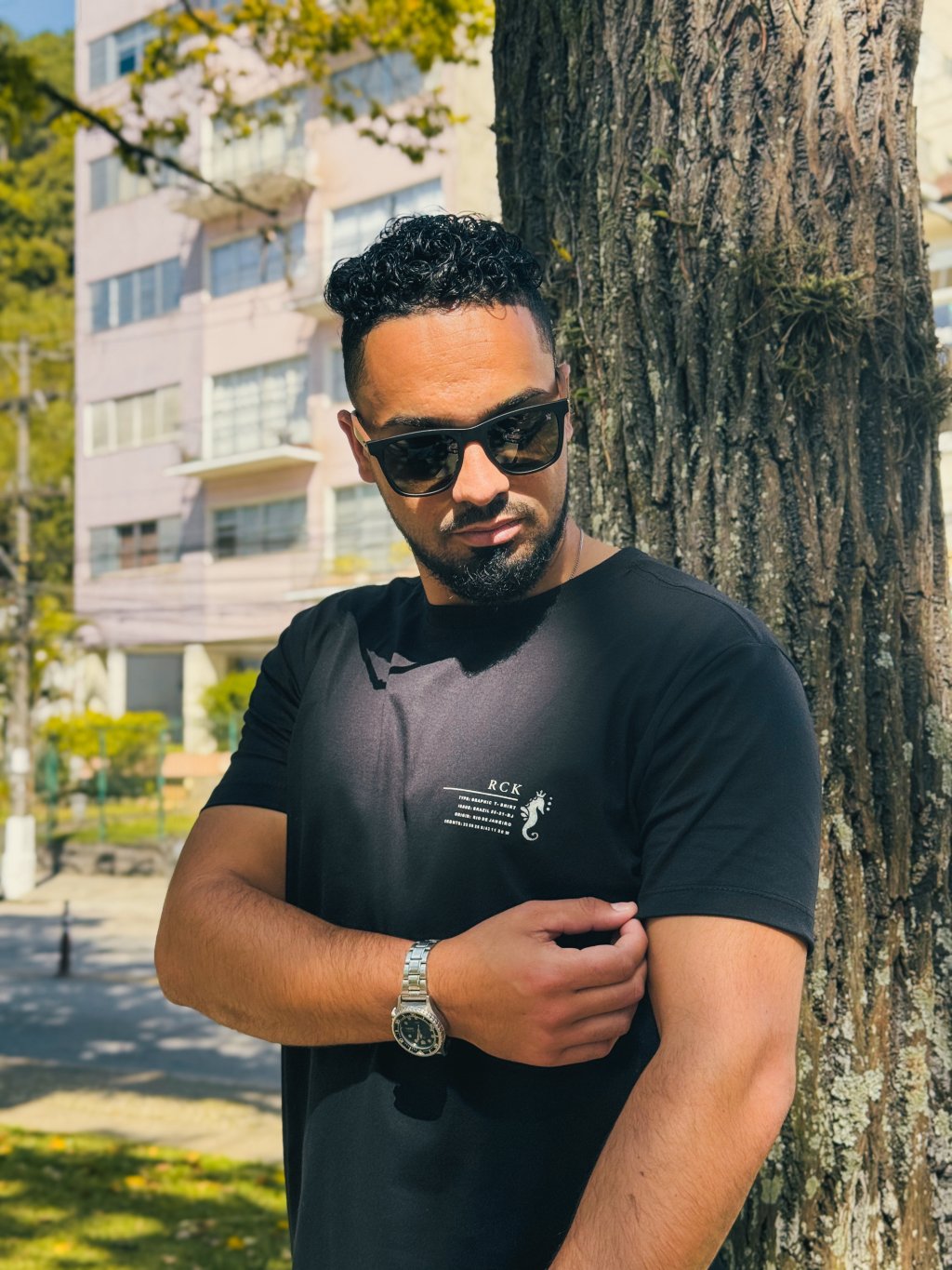 T-shirt Meia Malha Graphic
