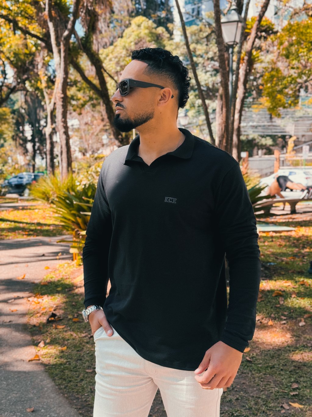 T-shirt Polo Manga Longa