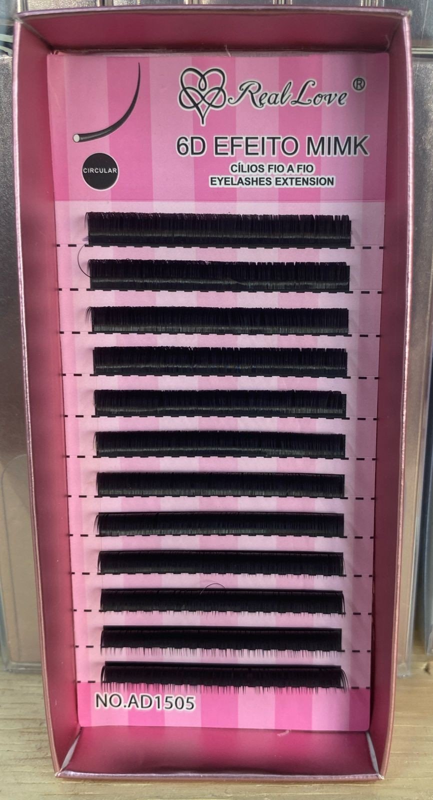 AD1505 - Cílios Fio a Fio Eyelashes Extension 6D Efeito MINK