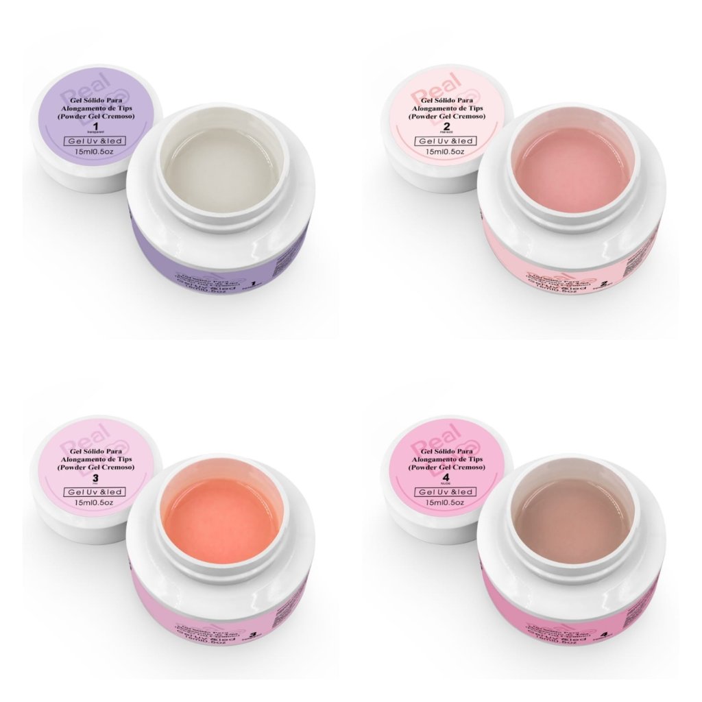 GEL 07- Gel Sólido De Alongamento Para Tips Powder Gel Cremoso - Real Love
