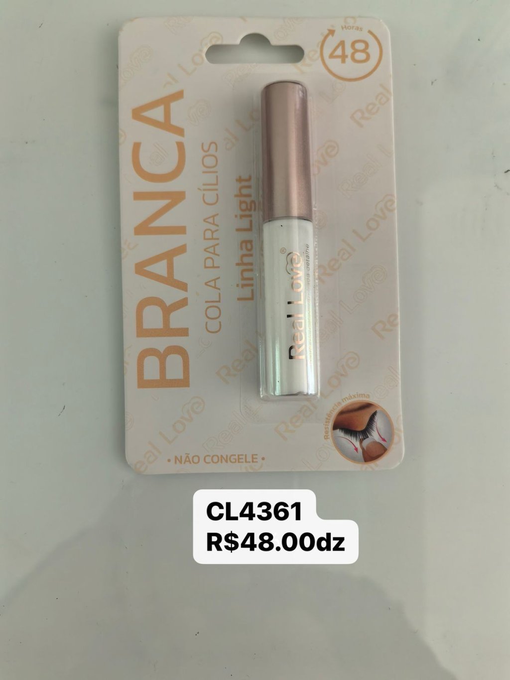 CL4361 - COLA DE CÍLIOS POSTIÇO BRANCO