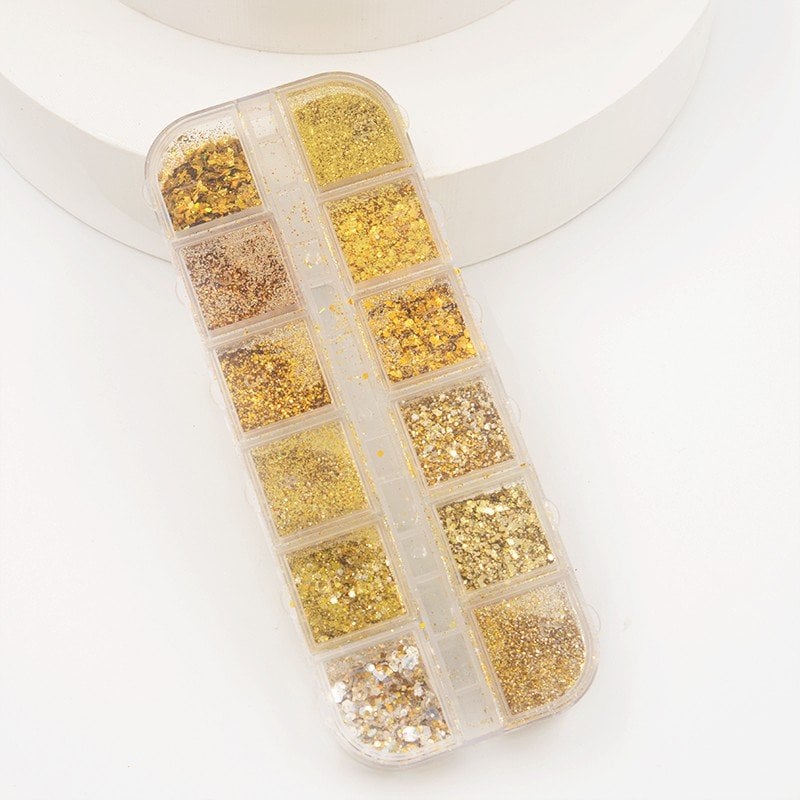 22PAL11 - Glitter Para Unha - Dourado 