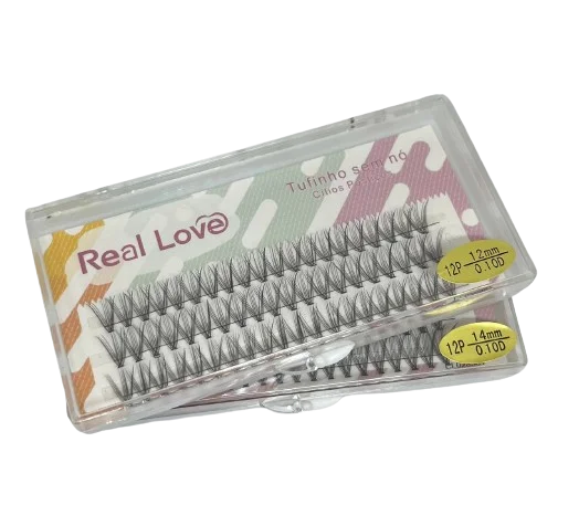 CL4970 - CILIOS DE SEDA TUFINHO SEM NÓ - 12p -0.10d