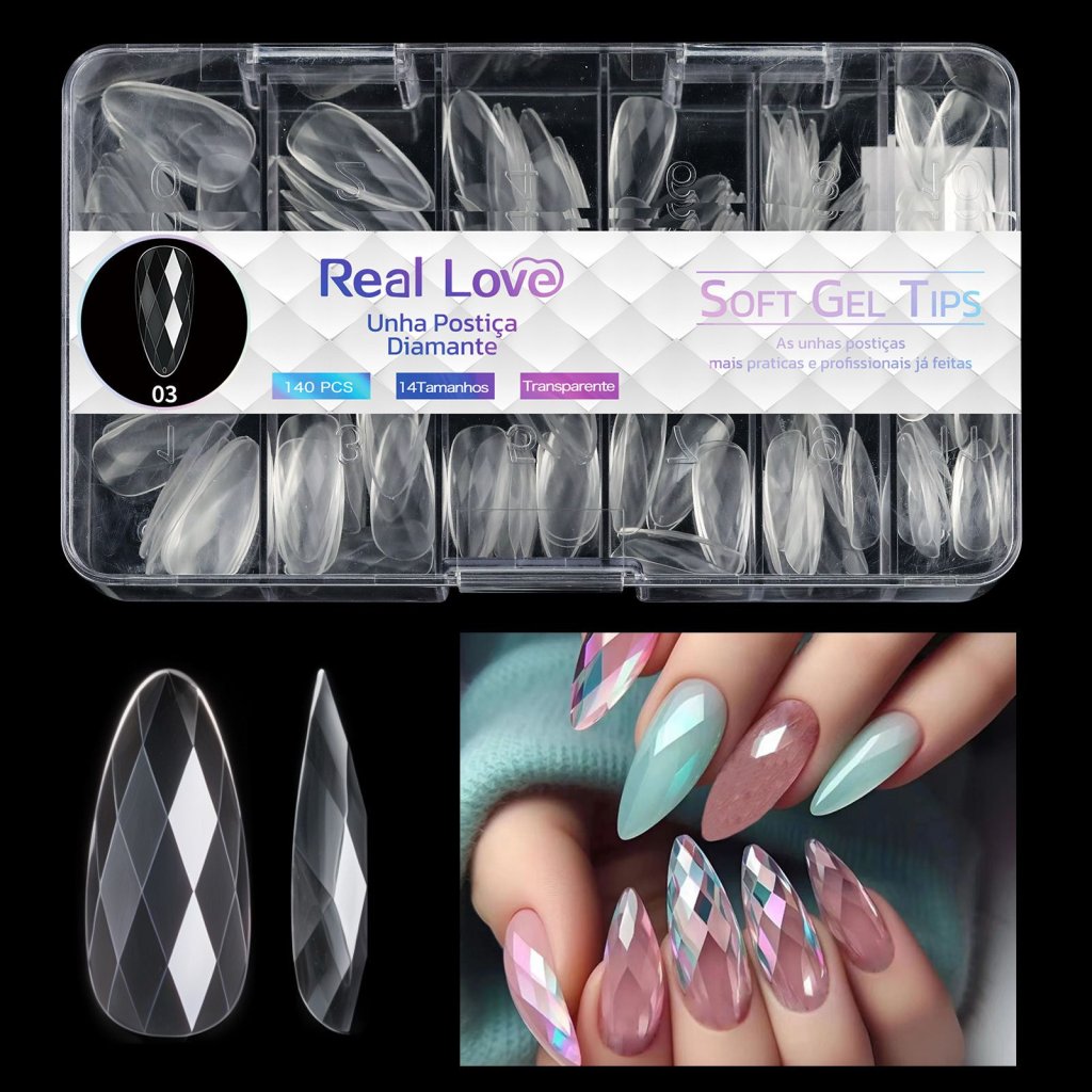 UN06-3 - Unha Soft Gel Amendoado