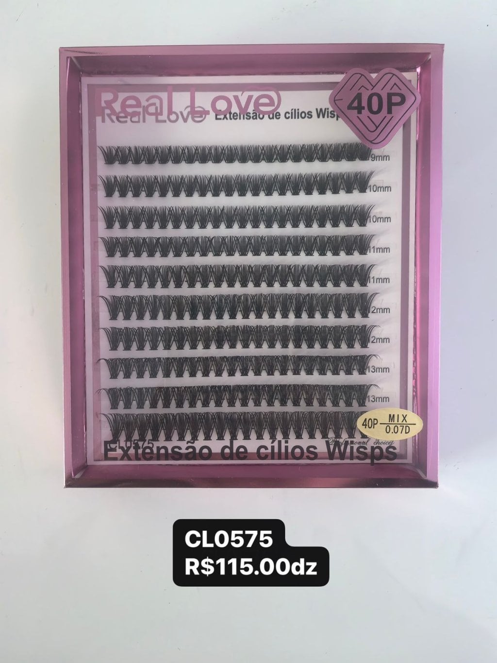 CL0575 - Cílios para extensão 40P Mix 