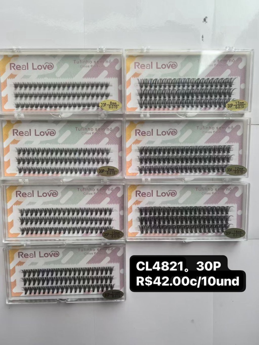 CL4821 -30P- Cílios de Seda Tufinho sem nó 